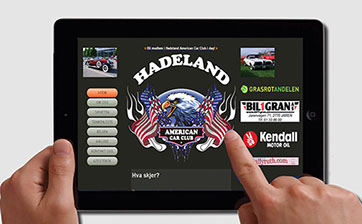 Bilde av websiden til www.hadelandacc.no